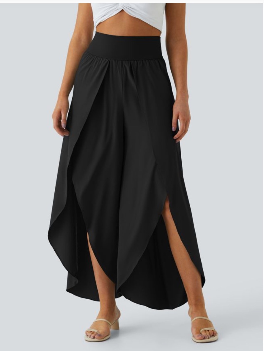 Halara Black Breezeful™ High Waist Palazzo Flowy Wide Leg Size Small Petite NWT